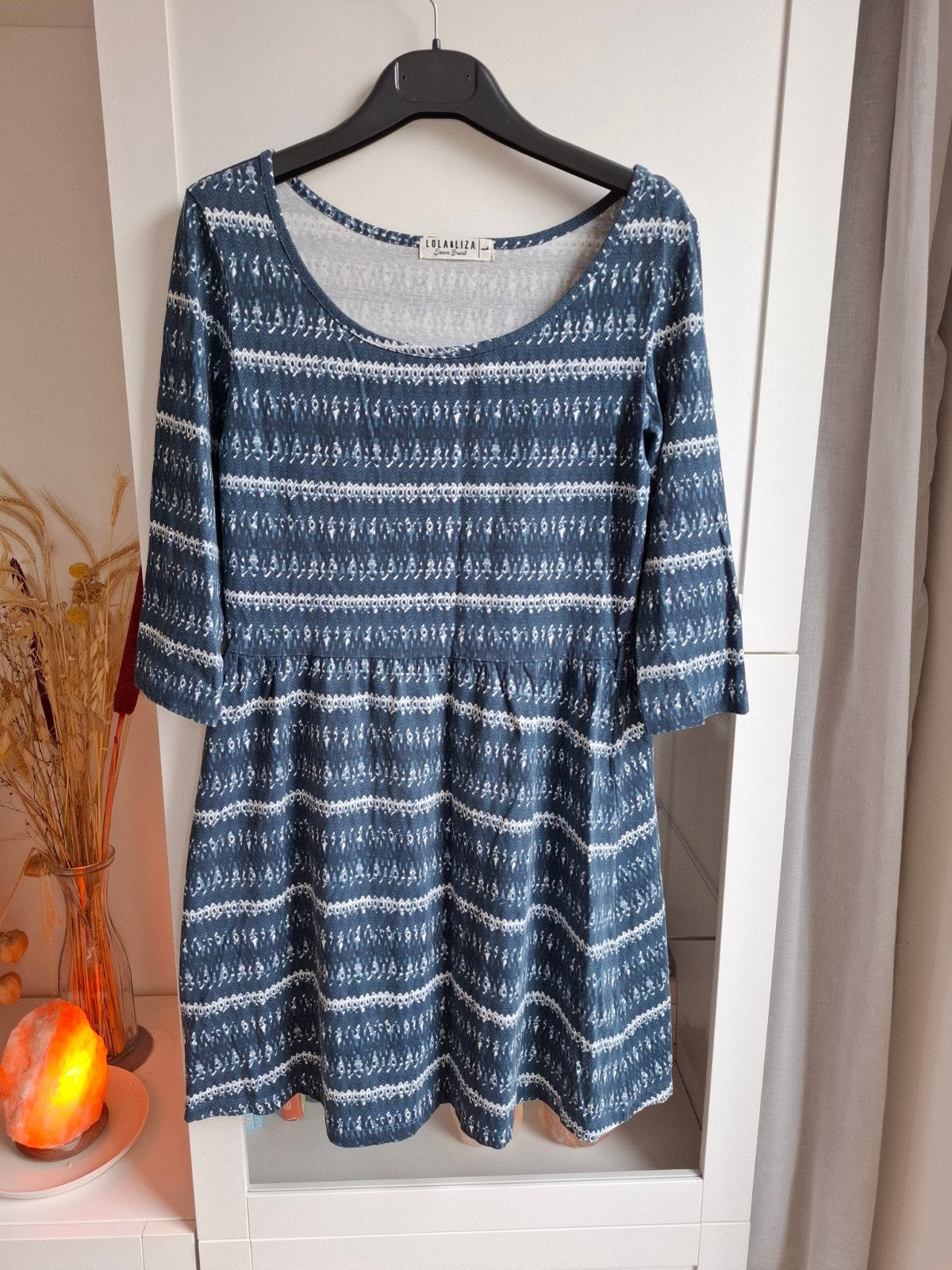 Lola & Liza blauw-witte jurk maat 42 | katoen met stretch, Kleding | Dames, Blauw, Maat 42/44 (L), Ophalen of Verzenden, Zo goed als nieuw
