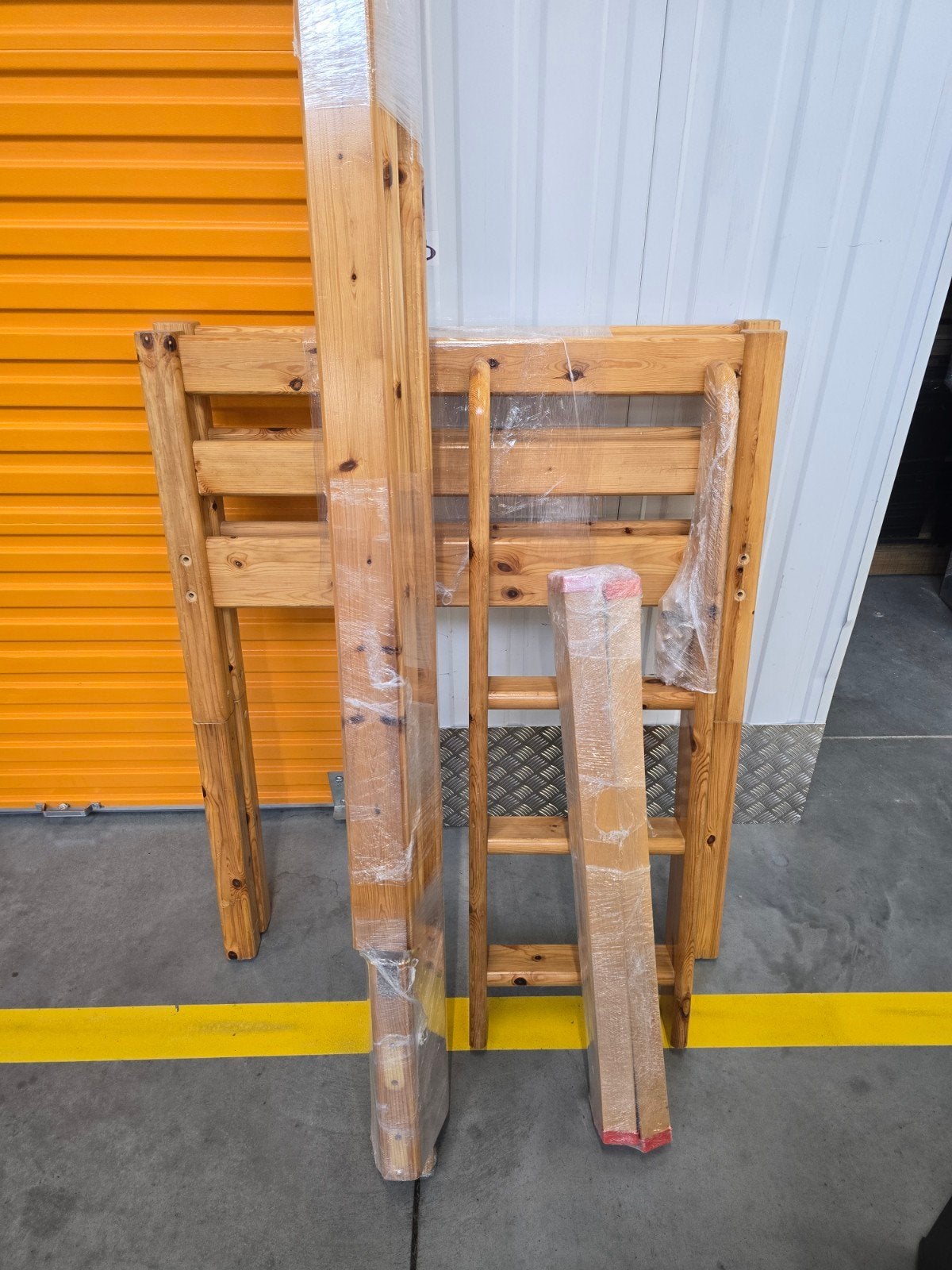 stevige degelijke halfhoogslaper 90x200, Ophalen, Gebruikt, Hout
