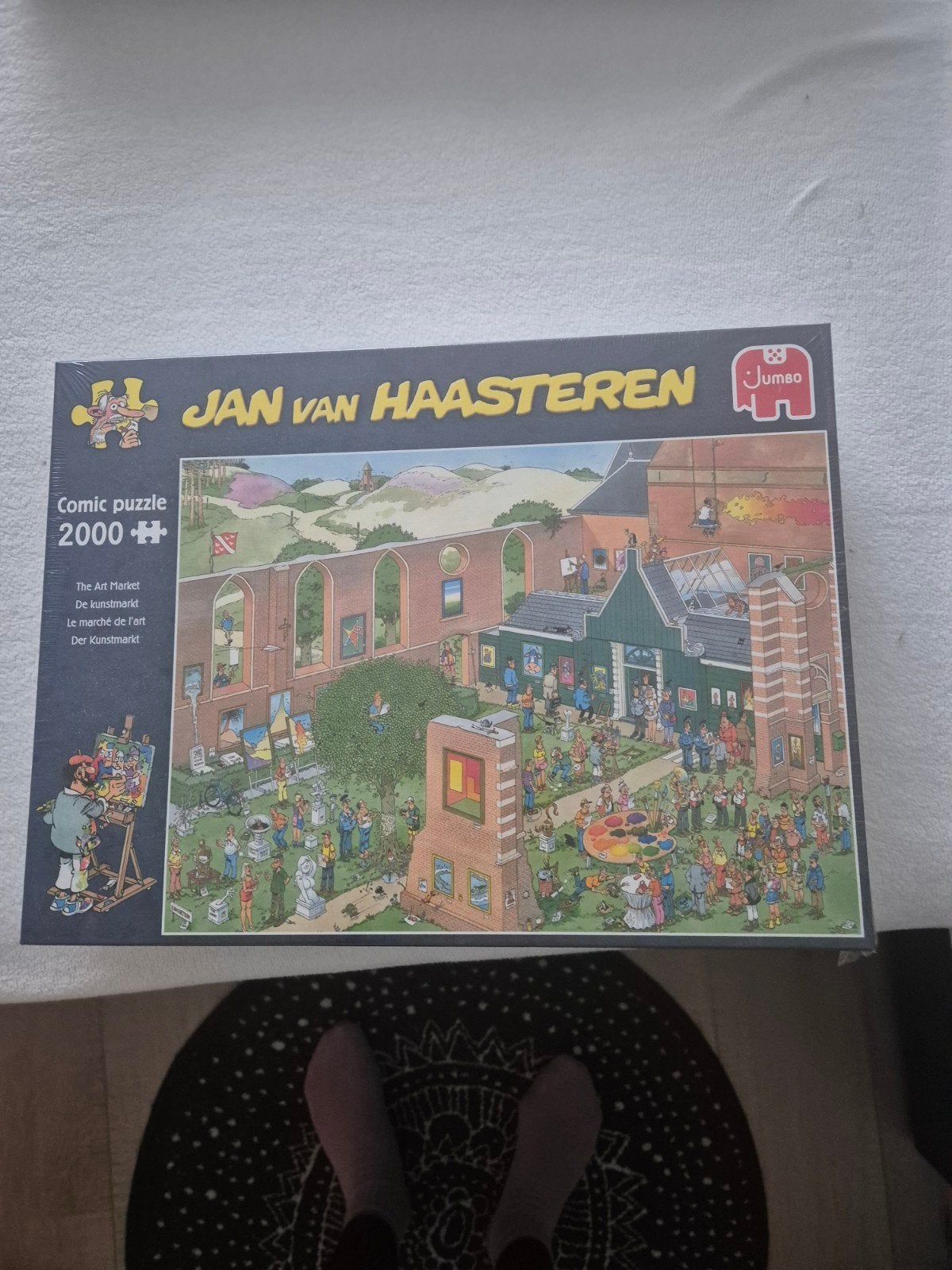 Jan van Haasteren Comic Puzzle - De Kunstmarkt (2000 stukjes, Een of twee spelers, Ophalen, Nieuw, Jumbo