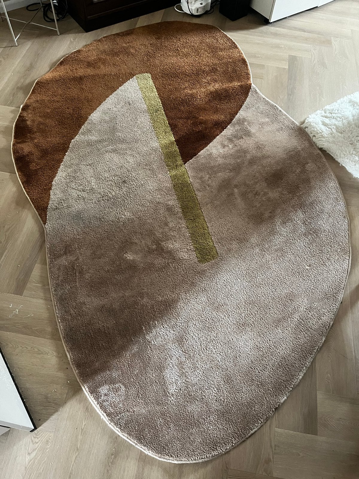 Modern vloerkleed Zuiver Philla Terra, Ophalen, Crème, 150 tot 200 cm, 200 cm of meer