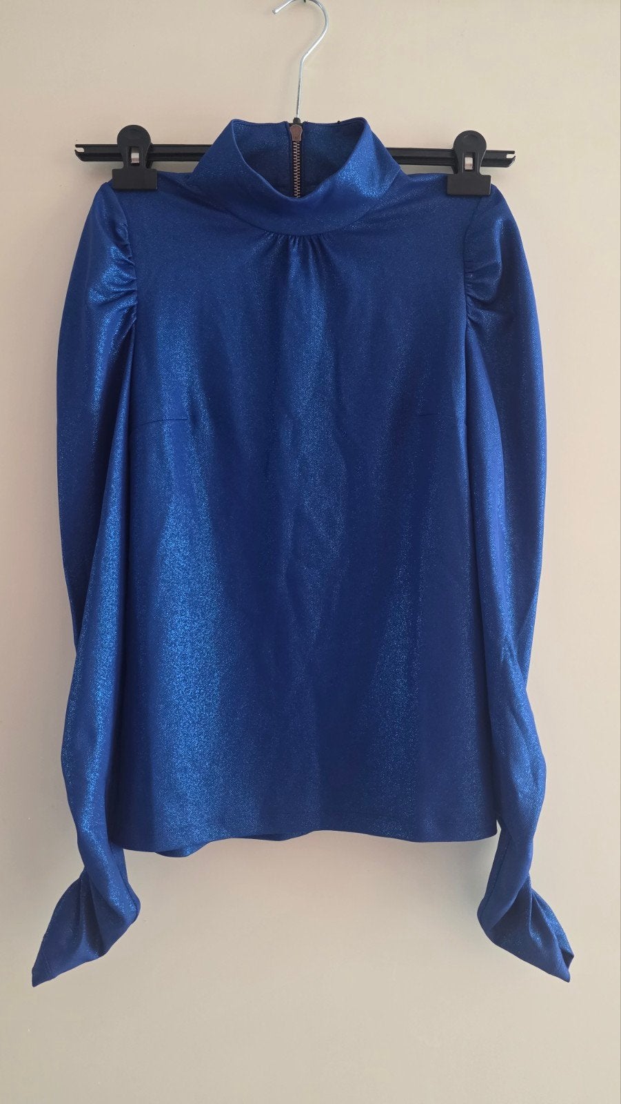 Nikkie jurk maat 34/38 blauw glitter, Blauw, Ophalen of Verzenden, Zo goed als nieuw, Nikkie