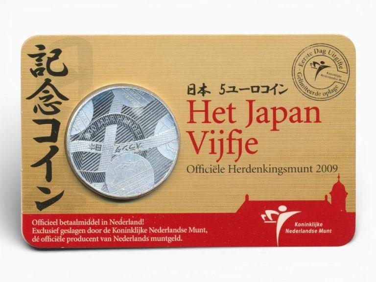 NL 5 Euro 2009 Het Japan Vijfje Eerste Dag Uitgifte, Postzegels en Munten, Munten | Nederland, Ophalen of Verzenden, Koningin Beatrix
