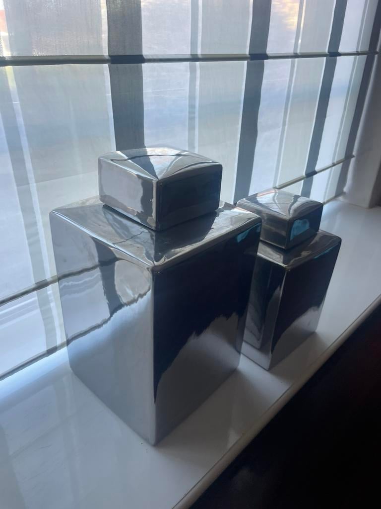 Zilver kleur potten, Ophalen of Verzenden, Zo goed als nieuw