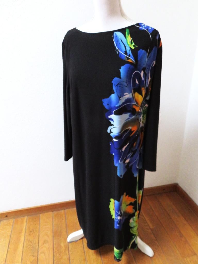 F58 JOSEPH RIBKOFF aparte jurk zwart blauw maat 48, Zwart, Maat 46/48 (XL) of groter, Joseph Ribkoff, Ophalen of Verzenden