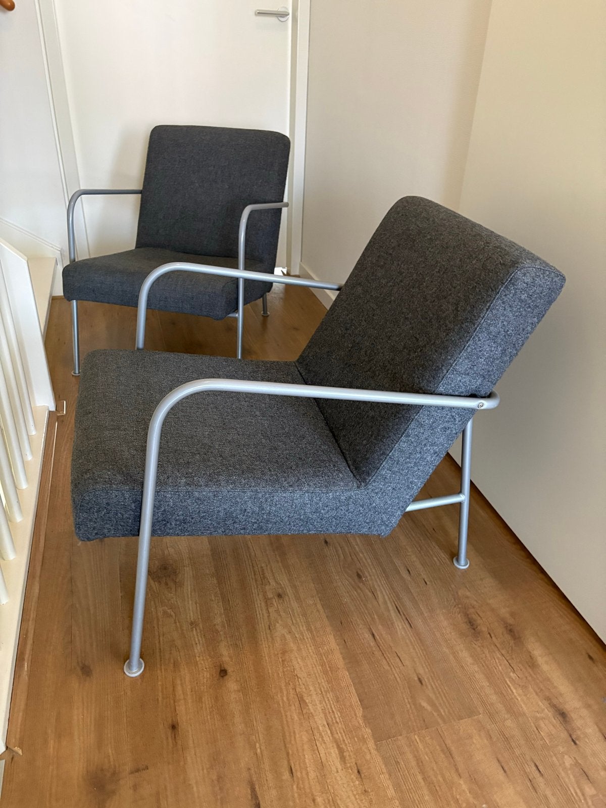 Twee IKEA PS 1999 fauteuils - Eva Lilja Löwenhielm, Huis en Inrichting, Ophalen, Gebruikt, 75 tot 100 cm, Metaal