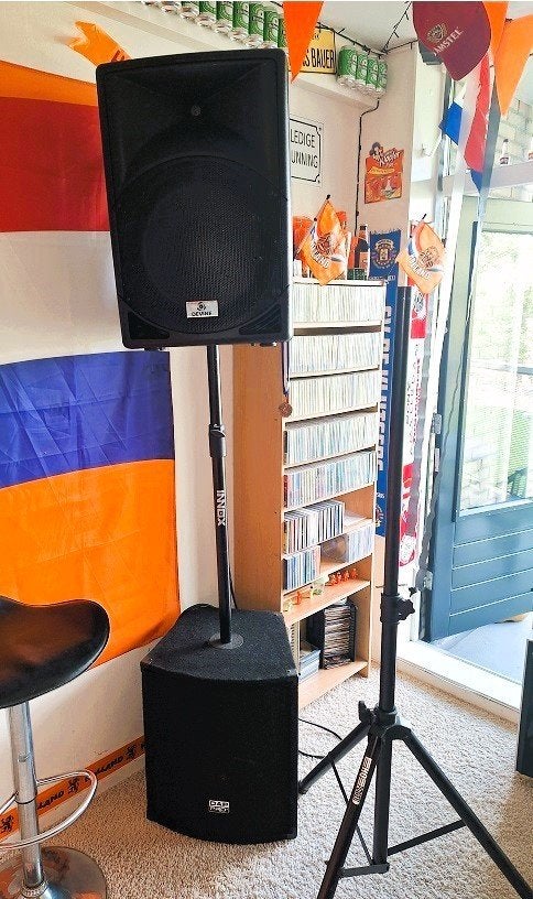 PA Geluid set 2x DEVINE artis15 en 2x DAP PRO + kabels, Ophalen, Zo goed als nieuw, Audio