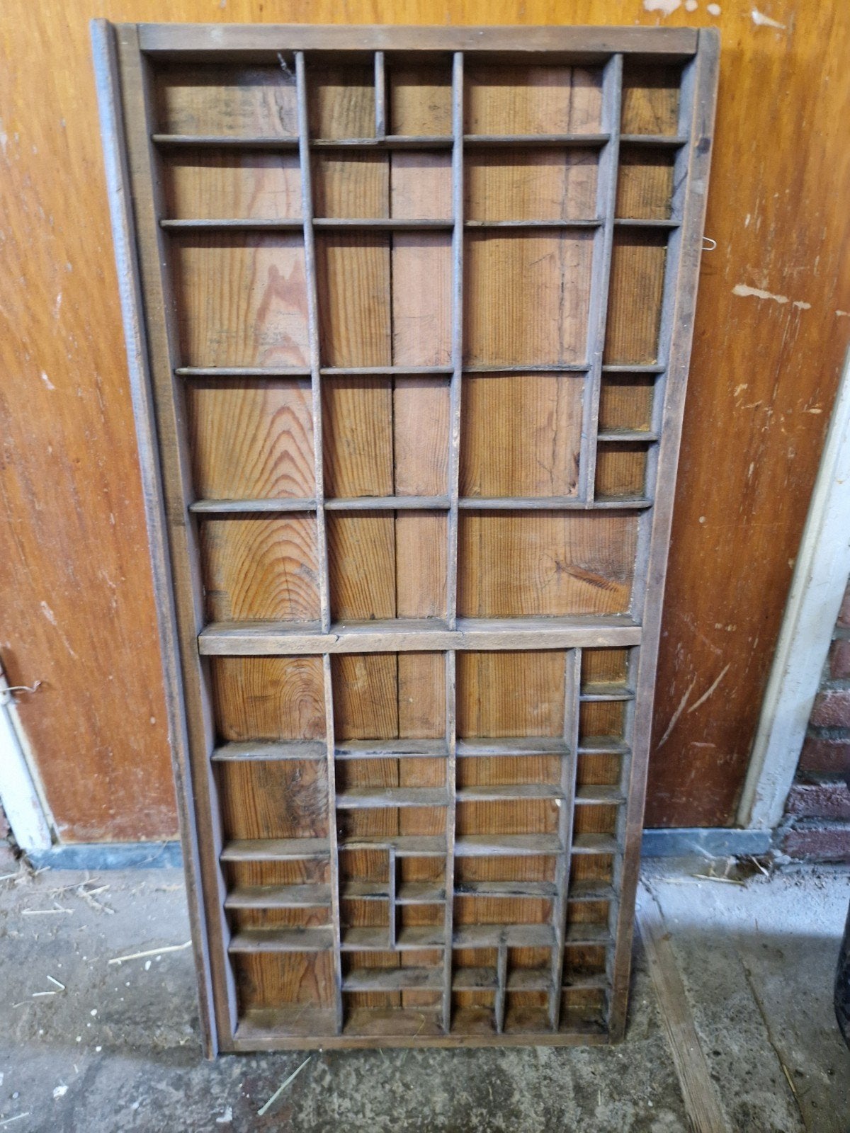 Twee antieke Letterbakken / Zetkasten - Hout, Ophalen
