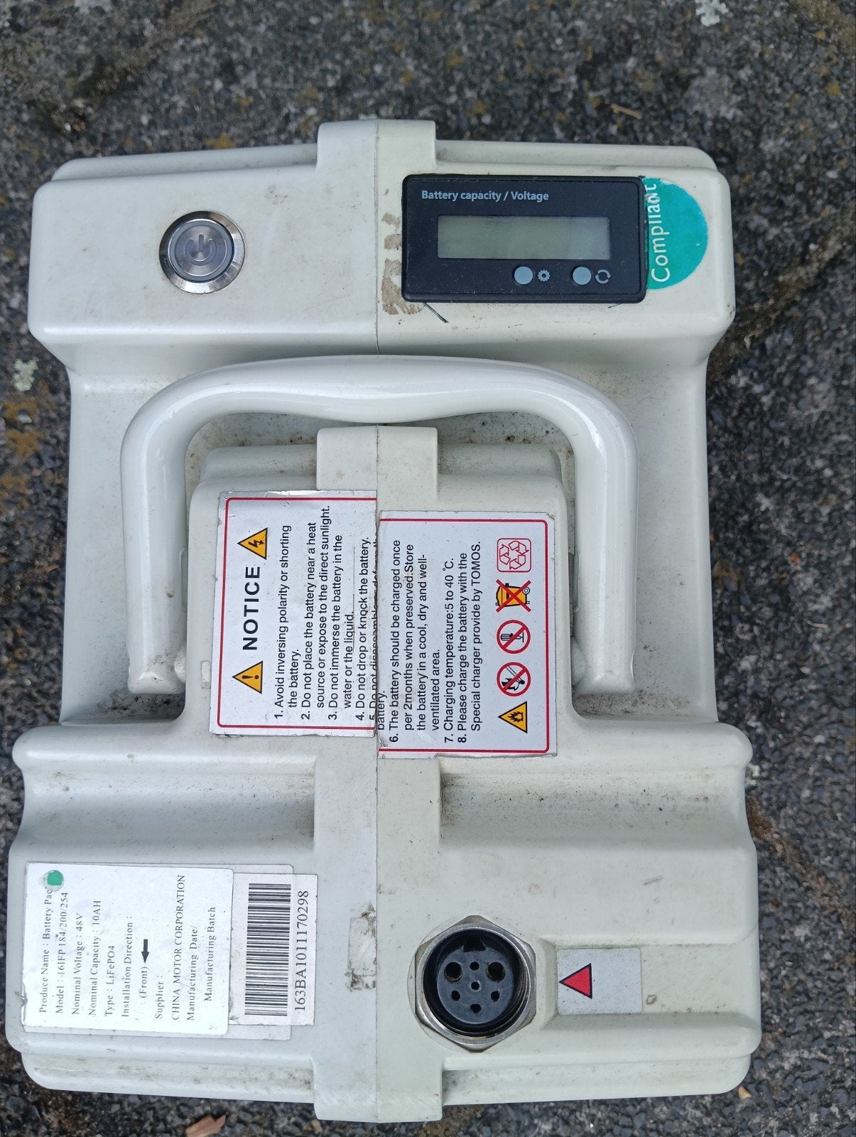 E-bike accu 48V 10Ah met lader, Ophalen, Gebruikt