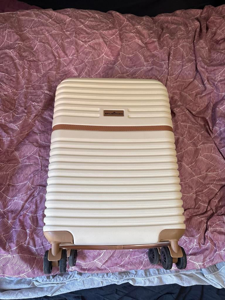Compacte Spilberger koffer, Sieraden, Tassen en Uiterlijk, Koffers, 50 tot 60 cm, Hard kunststof, Ophalen of Verzenden, Zo goed als nieuw