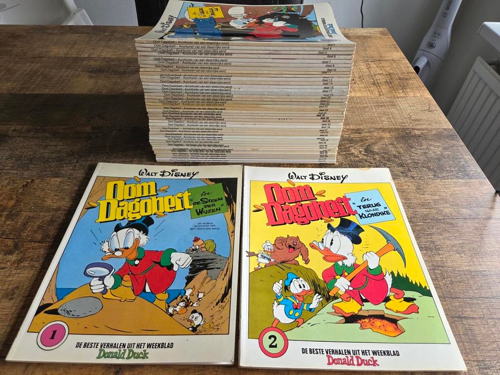 32x oom Dagobert Duck stripboeken te koop aangeboden, Meerdere stripboeken, Ophalen, Gelezen