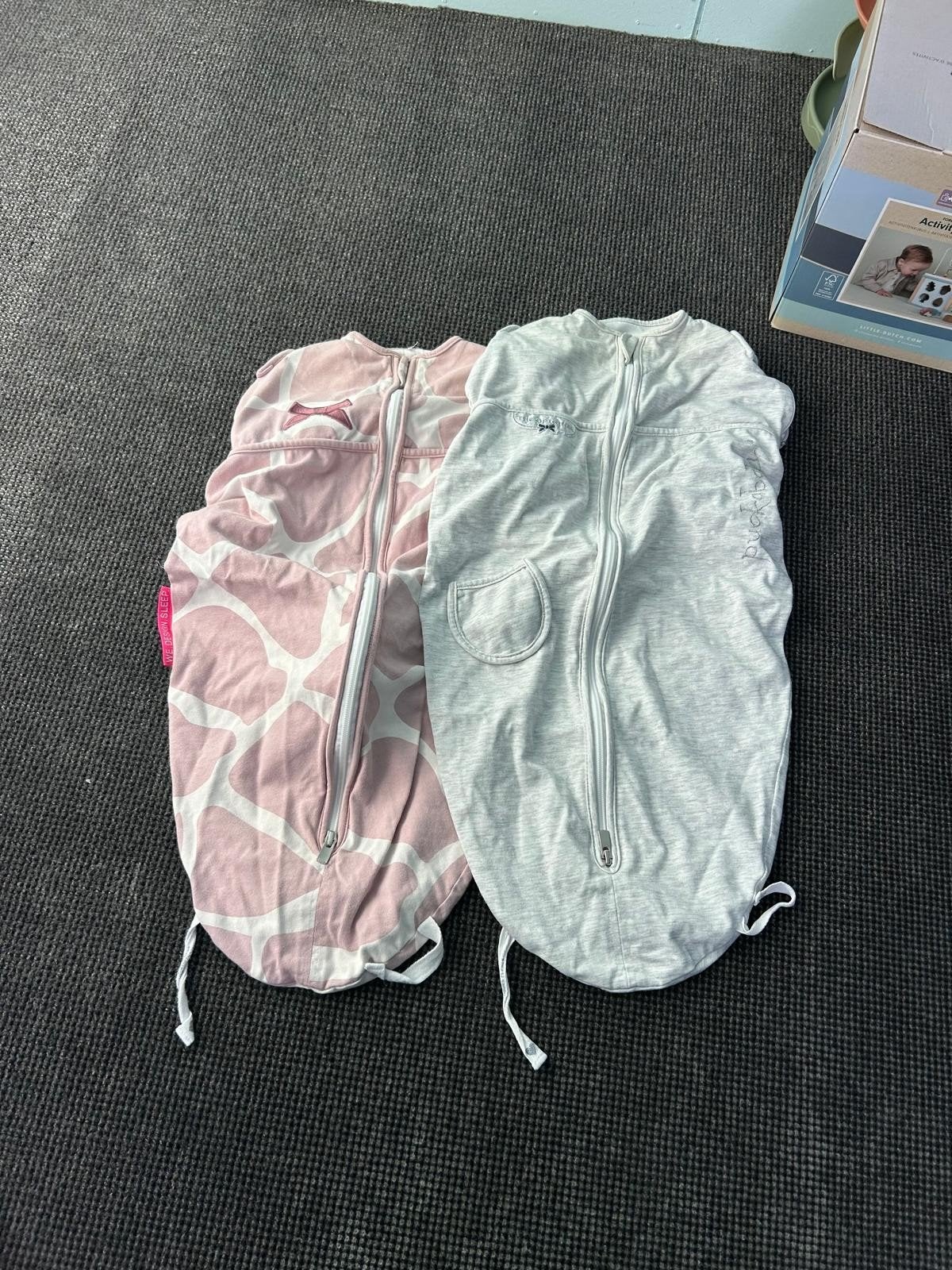 2x Puckababy Mini Slaapzakken - Roze en Grijs, Kinderen en Baby's, Ophalen, Gebruikt, Puckababy, Meerkleurig