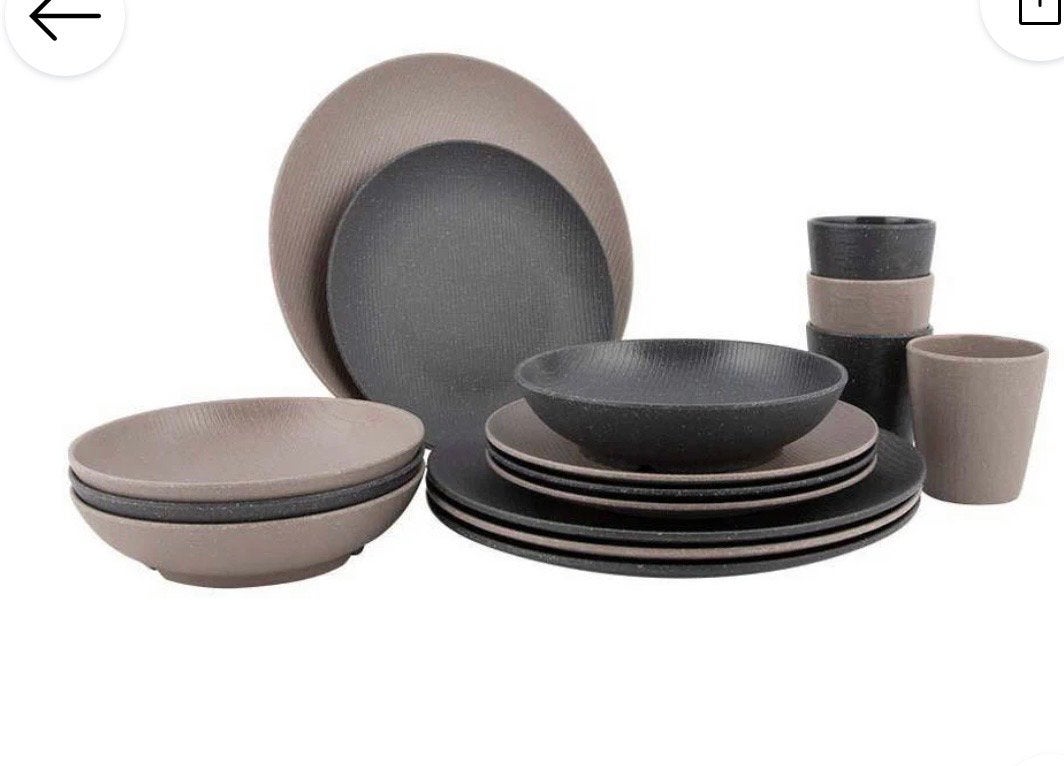 Modern servies set - borden, kommen en bekers, Huis en Inrichting, Keuken | Servies, Ophalen, Kunststof, Nieuw, Modern