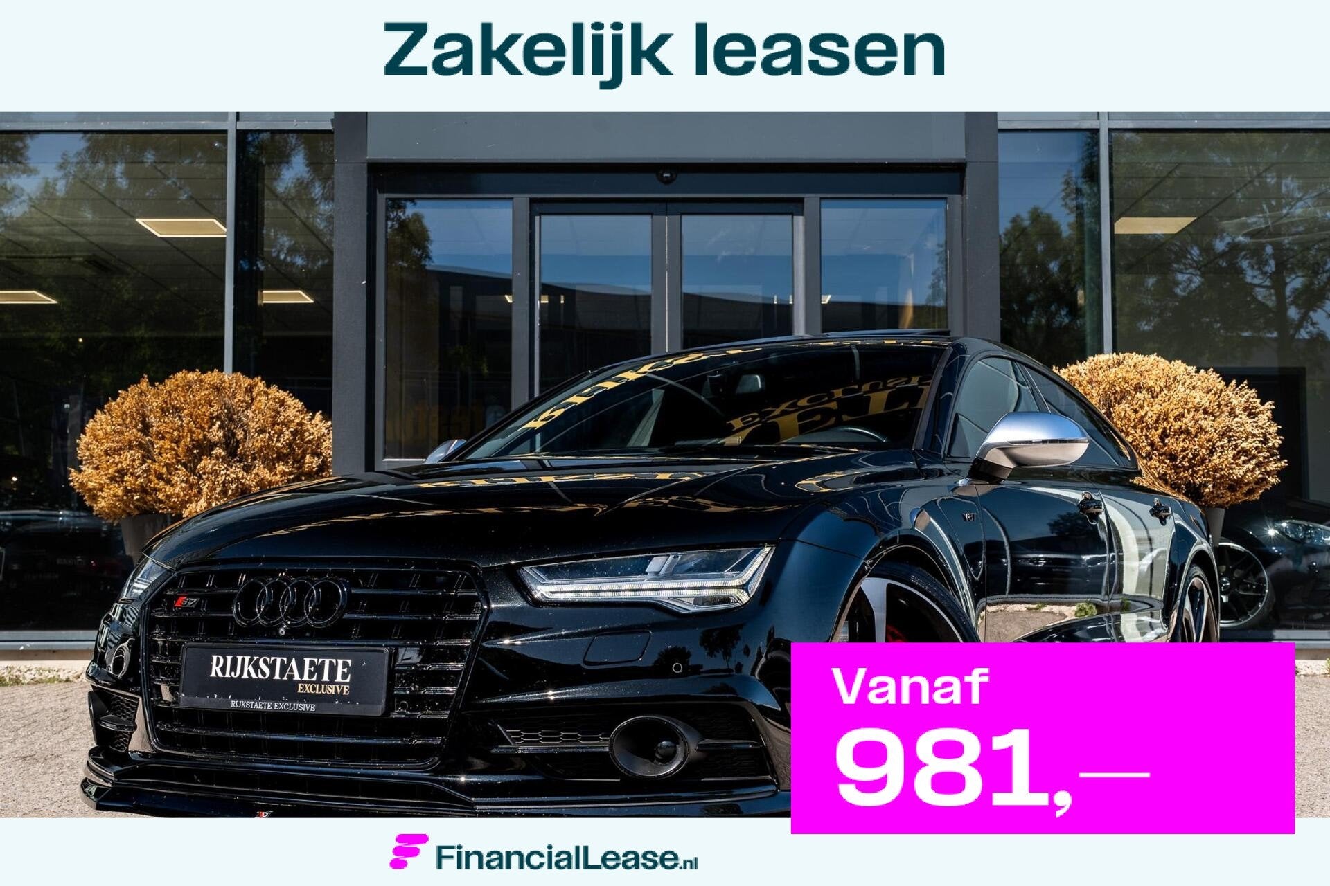 Audi 4.0 TFSI S7 Quattro|PANO|360°|BOSE|ACC|MEMORY|CARBON, Automaat, Gebruikt, Met garantie (alle), 4 stoelen