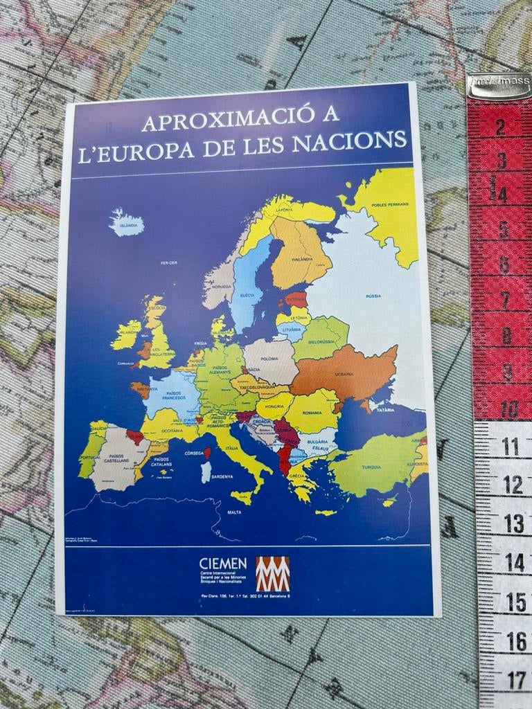2291. Oude kaart illustr Europa, Ophalen of Verzenden, Ongelopen