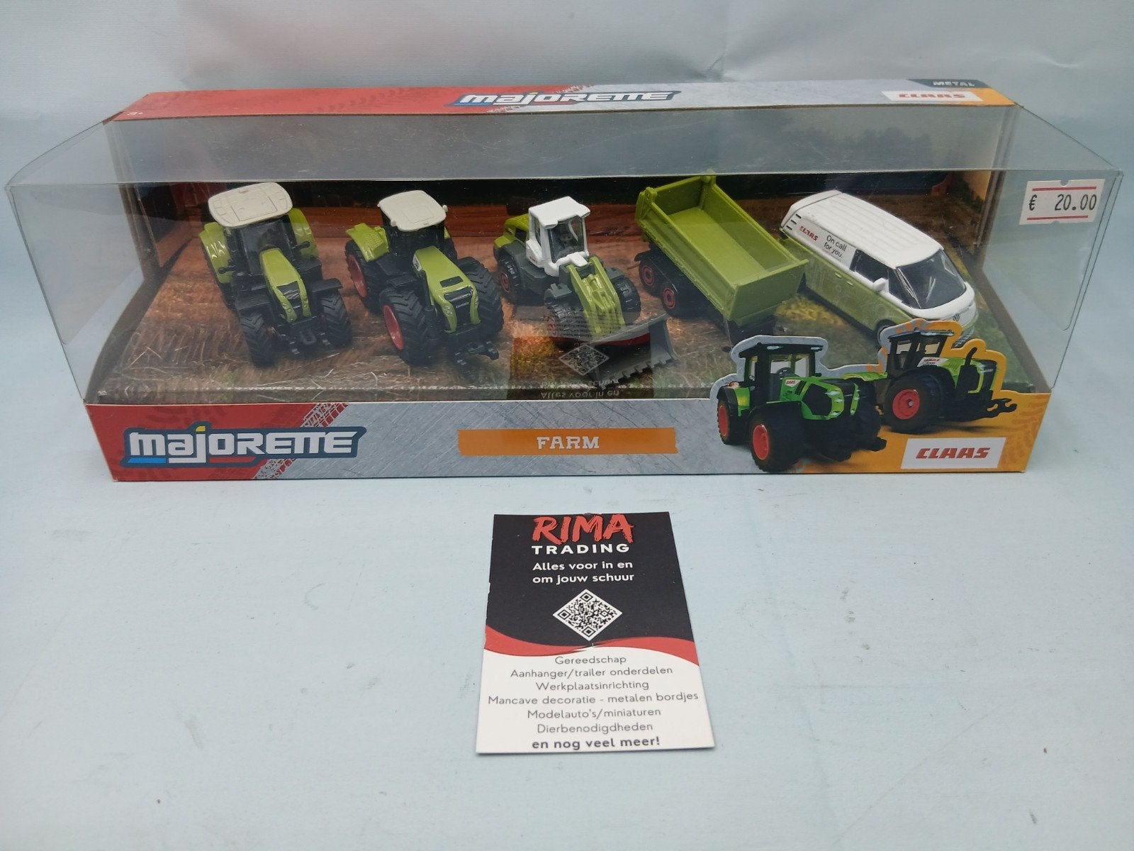 Majorette Farm Set - Claas Tractoren en Voertuigen, Ophalen of Verzenden, Nieuw