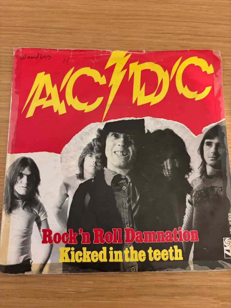 Single ACDC - Rock 'n roll damnation, LP, Gebruikt, 7 inch, Ophalen of Verzenden