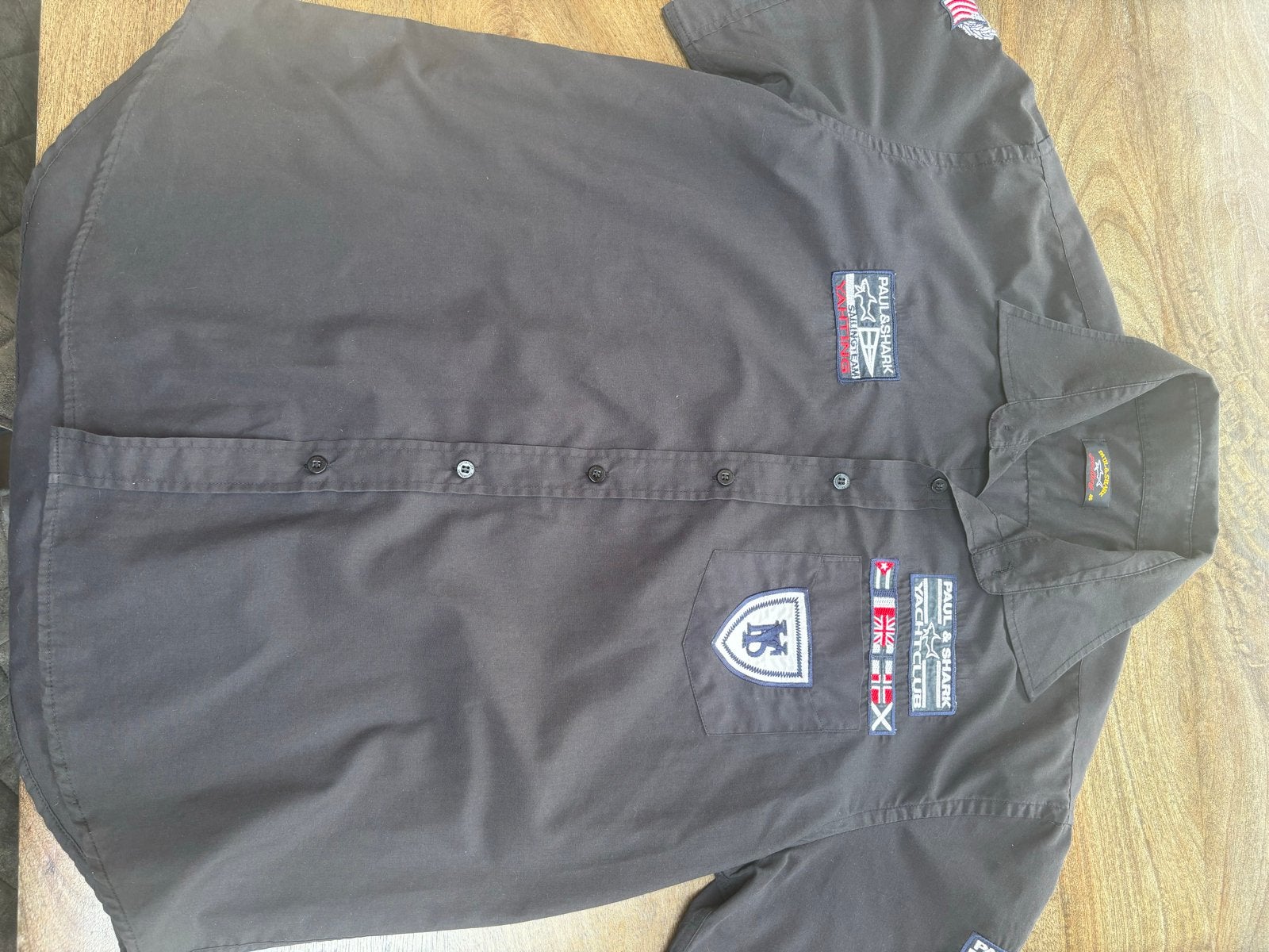 Paul & Shark Yachting Heren Overhemd Zwart Maat 46, Ophalen of Verzenden, Zo goed als nieuw, Zwart, Overige halswijdtes