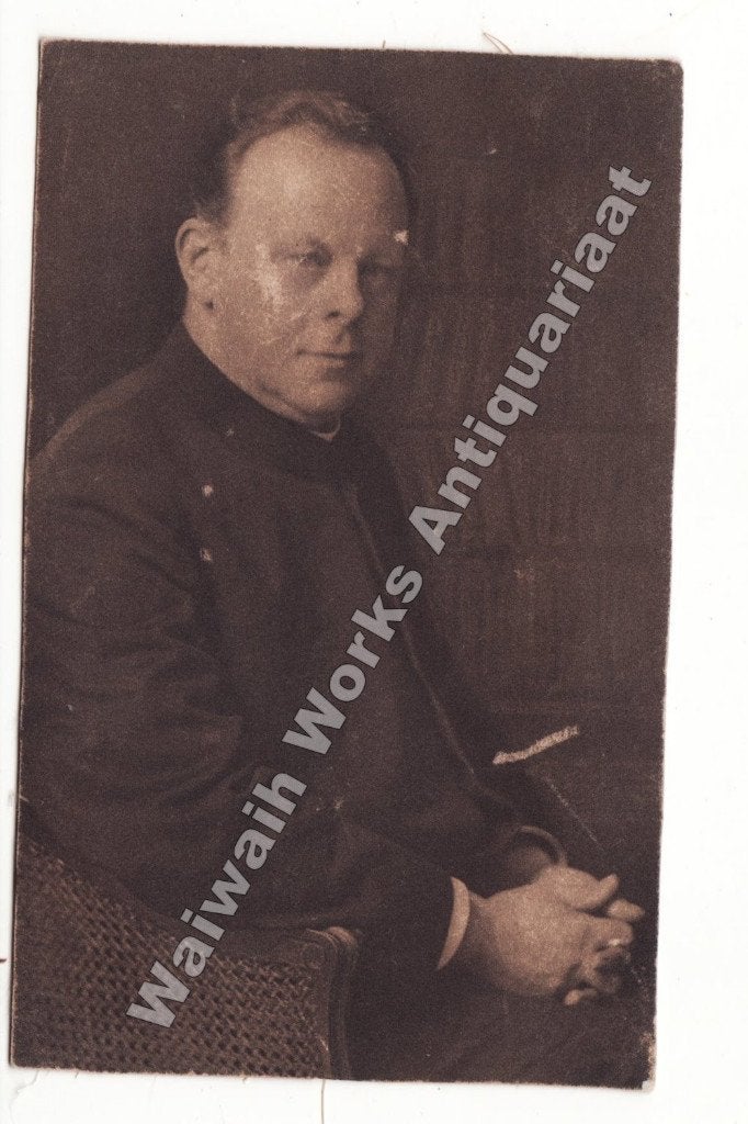 Oude foto pastoor W.H.F. Blom Doetinchem / schade, Gebruikt, Verzenden, Foto, Voor 1940