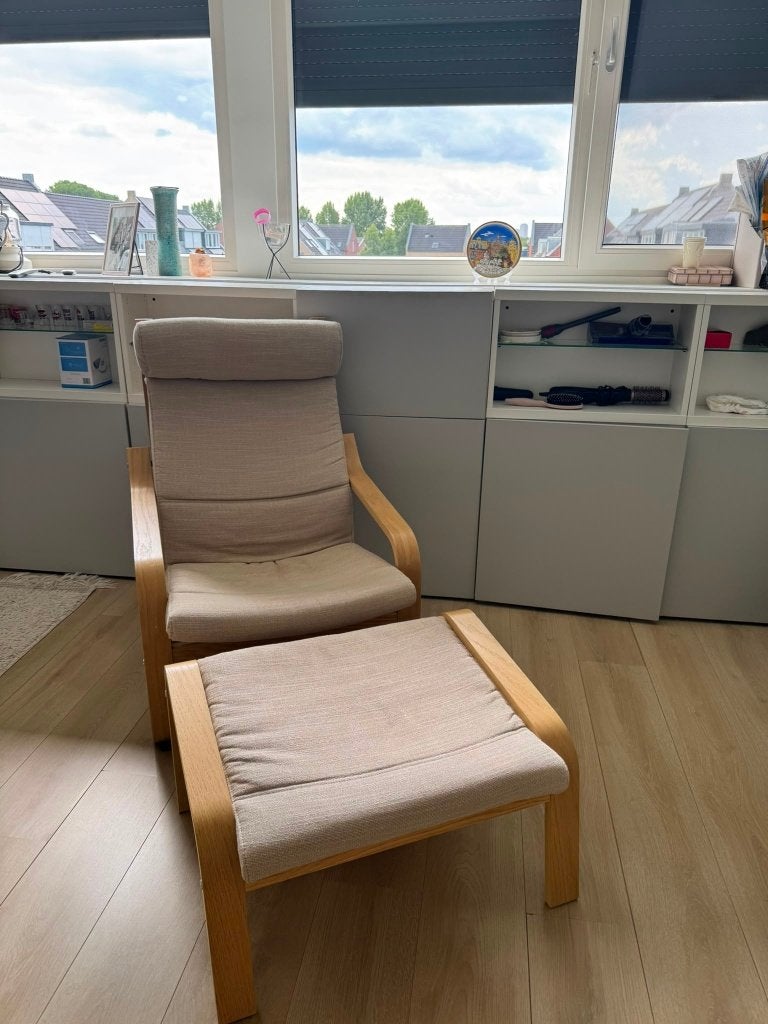 IKEA POANG Fauteuil, Ophalen of Verzenden, Gebruikt, 75 tot 100 cm, 50 tot 75 cm