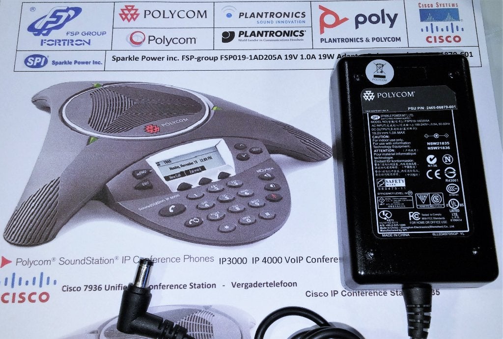 Polycom FSP019-1AD205A 19V 1A Adapter 2465-06879-601 Cisco