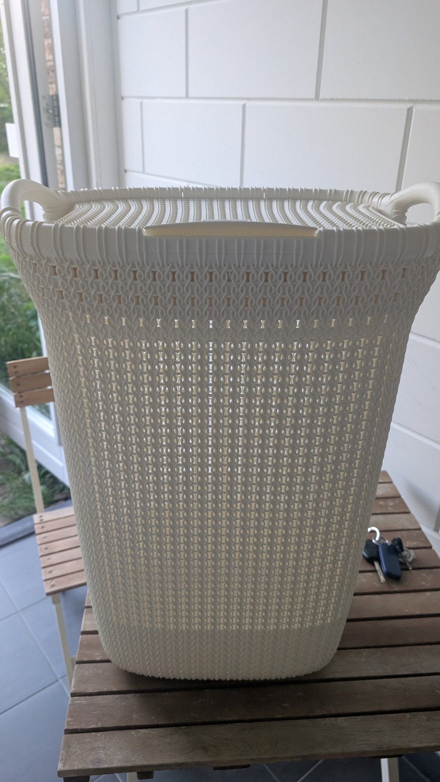 Curver Knit Wasmand 57L - Crème, Ophalen, Nieuw