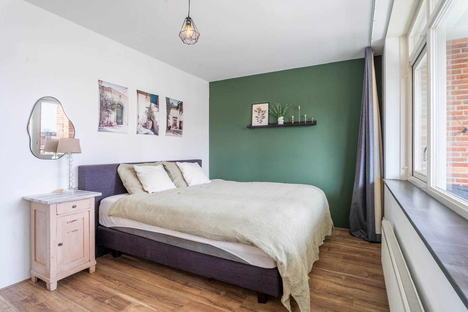 Bed, Ophalen, 210 cm, Tweepersoons, Zo goed als nieuw