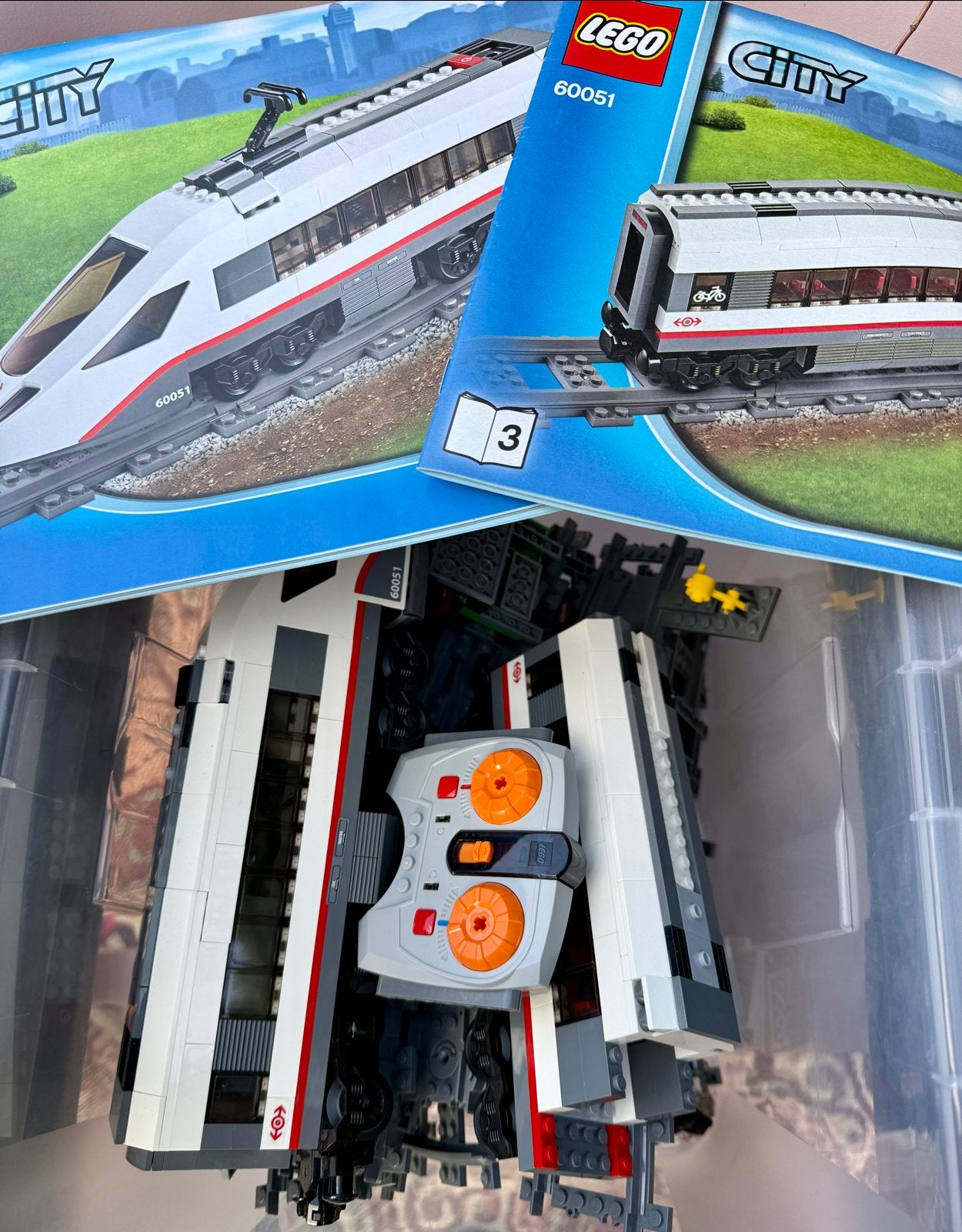 Lego City 60051 Hogesnelheidstrein met afstandsbediening, Kinderen en Baby's, City, Lego, Ophalen of Verzenden, Zo goed als nieuw