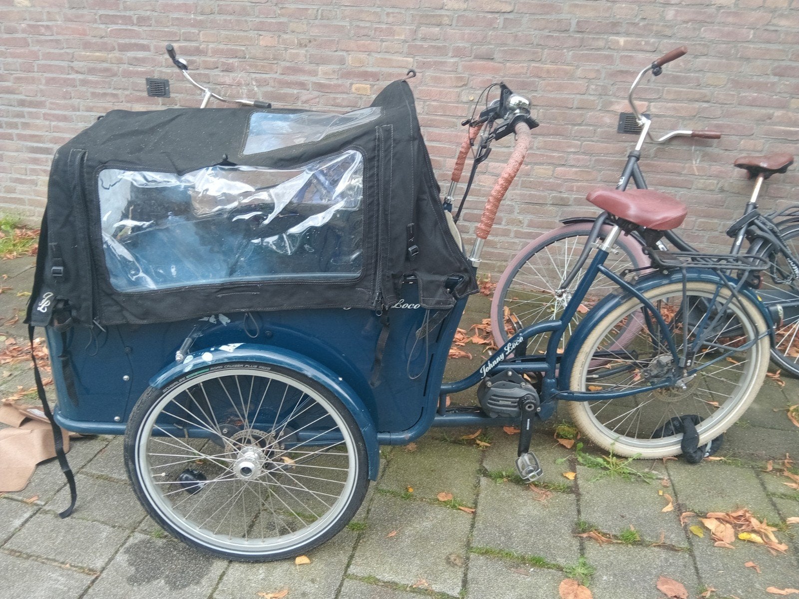 Johnny Loco bakfiets met huif, Ophalen of Verzenden, Gebruikt