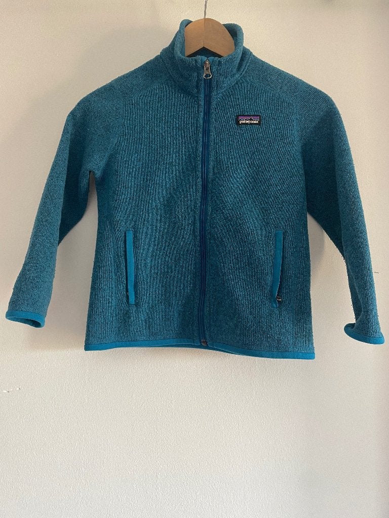 Patagonia Fleece Vest - Blauw/Groen - Maat XS (5-6 jaar), Kinderen en Baby's, Jongen of Meisje, Trui of Vest, Ophalen of Verzenden