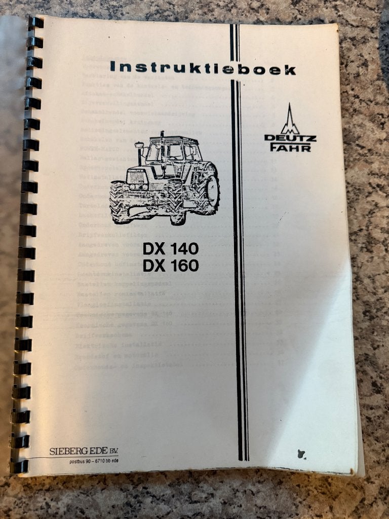 Instructie boekje deutz dx 140/dx160, Ophalen of Verzenden, Gelezen