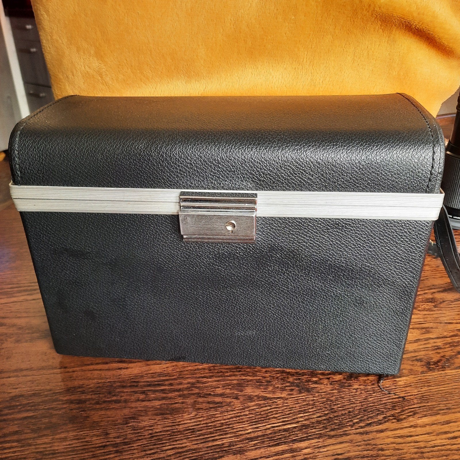 Vintage Camera Koffer - H22 B30 D14 cm, Gevoerd, Gebruikt, Koffer, Zwart