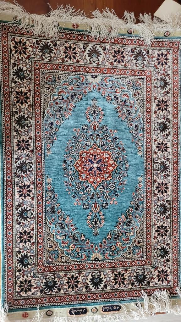Handgemaakt Turks zijden tapijt - Denizli Halı, 50 tot 100 cm, 100 tot 150 cm, Nieuw, Ophalen of Verzenden