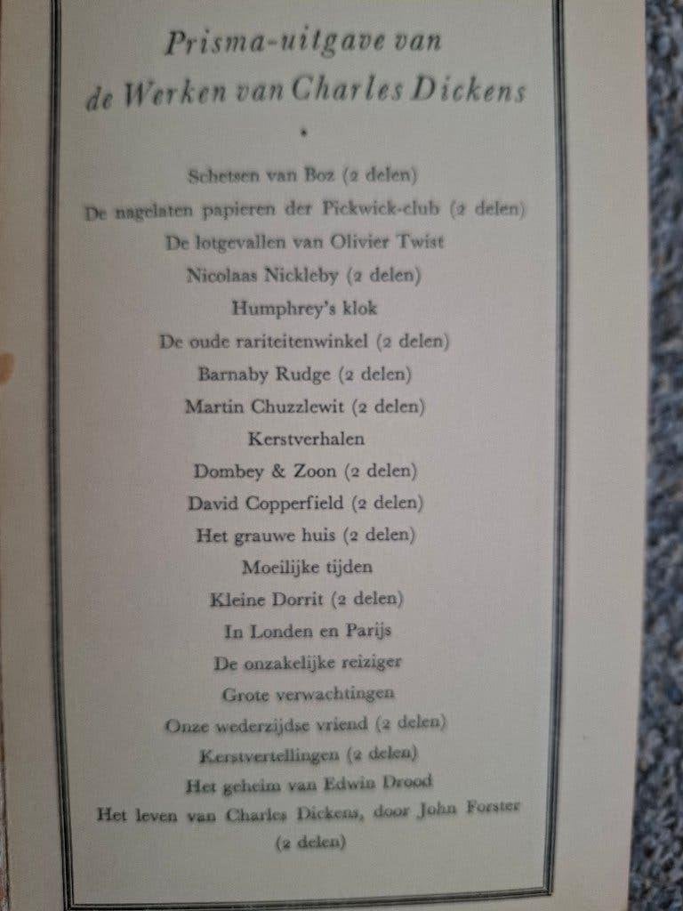 Spectrum serie Dickens, Nederland, Charles Dickens, Ophalen, Gelezen