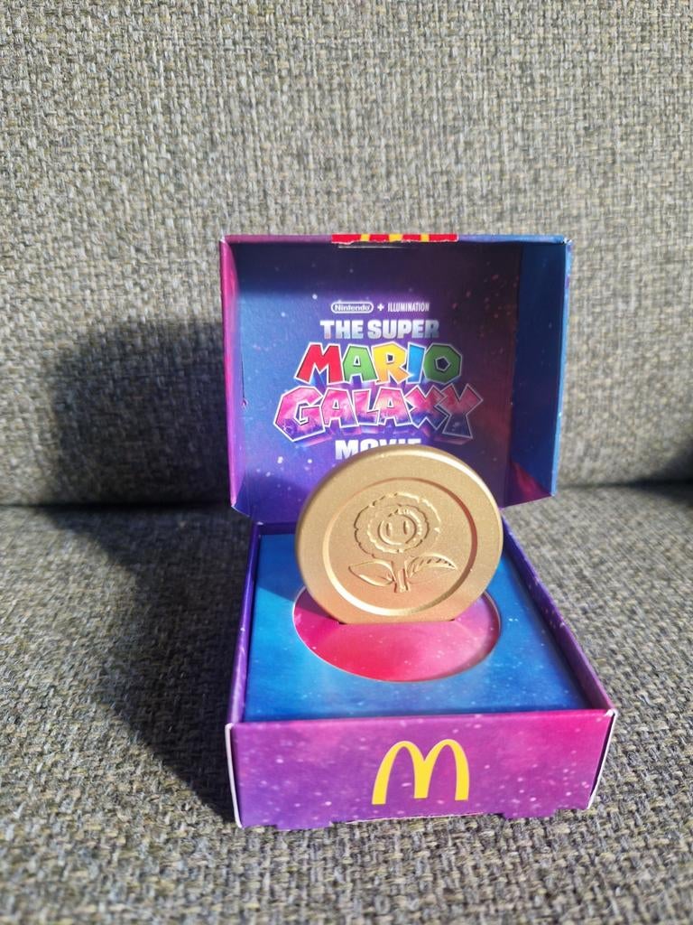 Mario munt McDonald's Super Mario Galaxy Movie, Ophalen of Verzenden, Zo goed als nieuw, Jongen of Meisje
