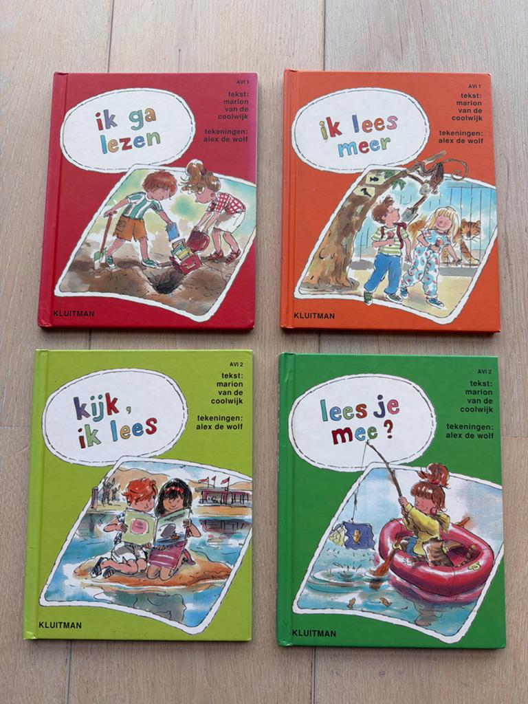 4x AVI leesboekjes: Ik ga lezen, Ik lees meer, Kijk, ik lees, Boeken, Kinderboeken | Jeugd | onder 10 jaar, Ophalen of Verzenden