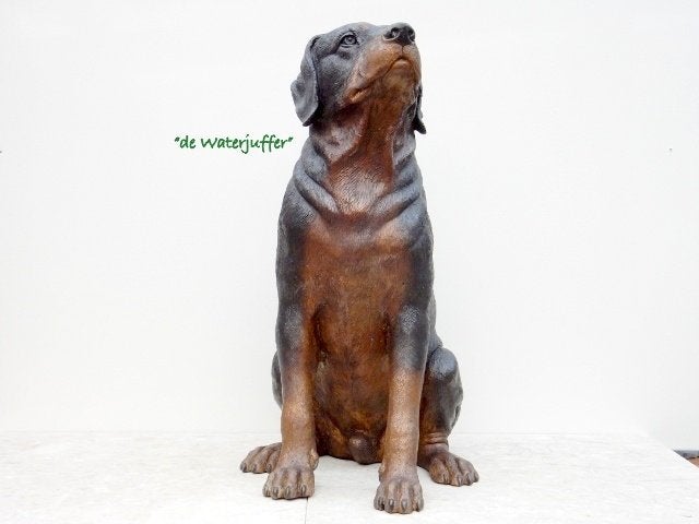 015* Bronzen Rottweiler, Ophalen, Nieuw, Overige materialen, Dierenbeeld
