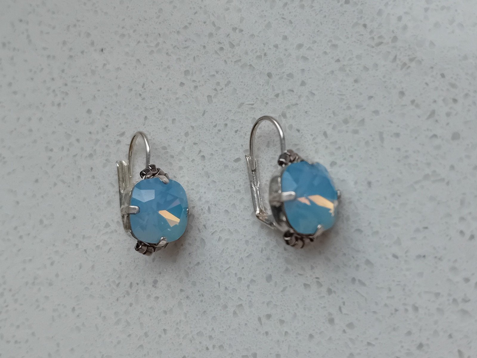 NIEUW __ blauwe oorbellen van CHAMPS & CHAMPS, Met kristal, Overige materialen, Hangers, Nieuw