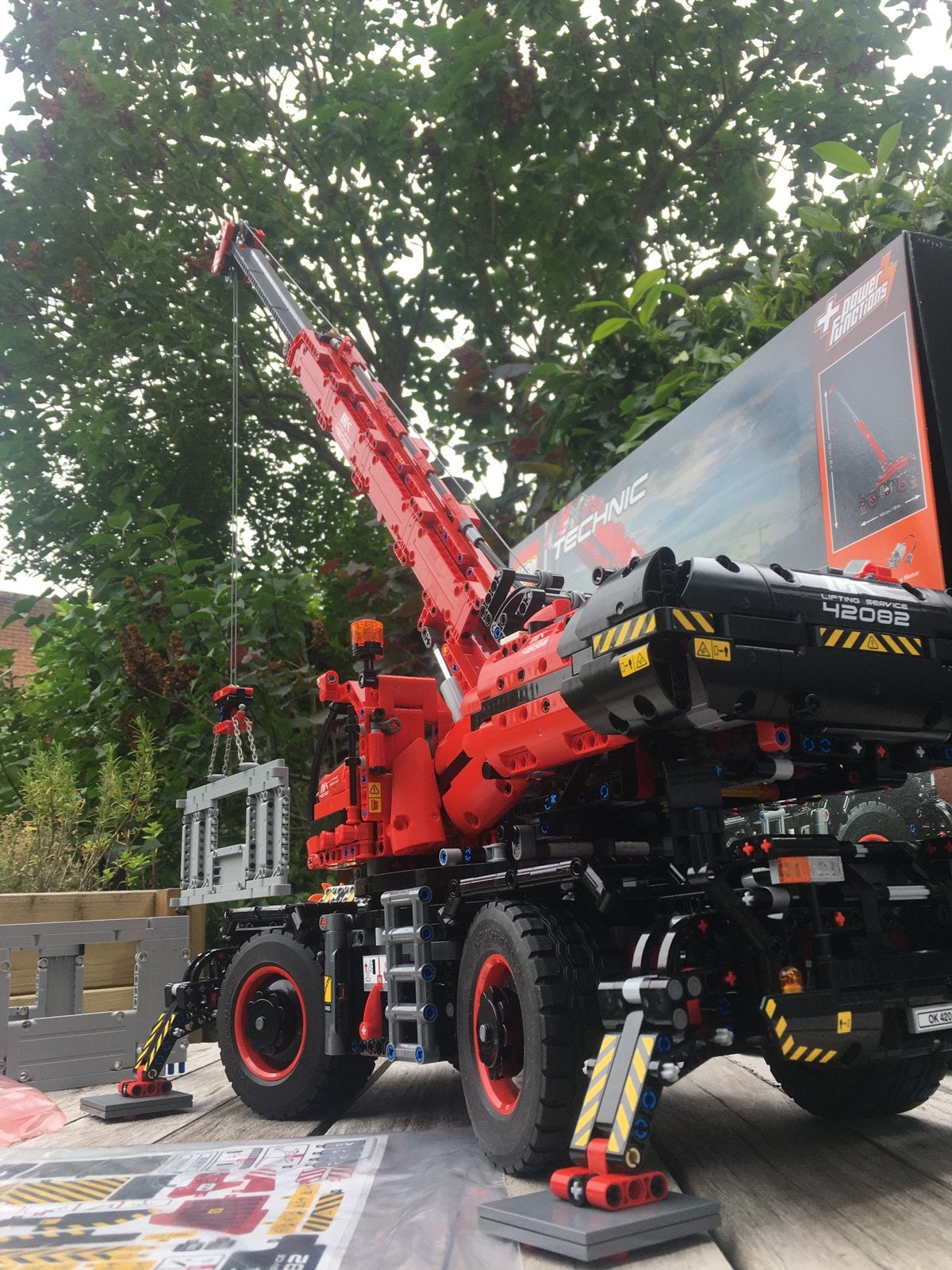 Te koop: Lego 42082 Rough Terrain Crane, Ophalen, Zo goed als nieuw