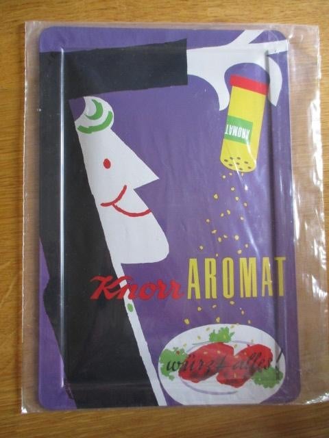 Knorr blikken wandbord Aromat wursst alles! 27x18cm Nieuw!, Verzamelen, Blikken, Ophalen of Verzenden, Nieuw, Koek(jes)