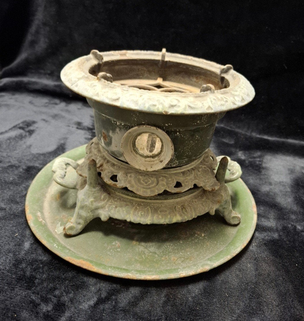 Antieke gietijzeren rechaud/spiritusbrander, Ophalen of Verzenden