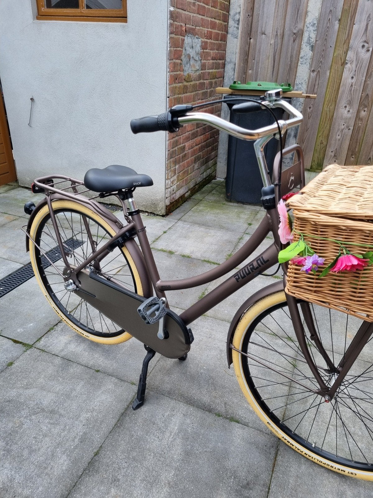 Gazelle Puur Damesfiets met mand - Zo goed als nieuw, Fietsen en Brommers, Fietsen | Dames | Damesfietsen, Terugtraprem, Versnellingen