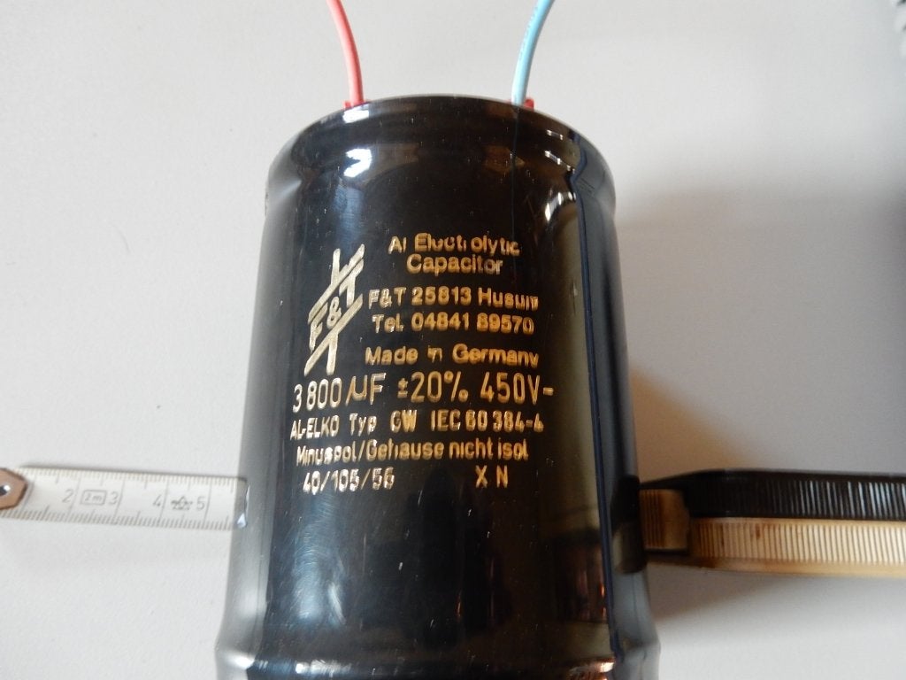 F&T Elektrolytische Condensator 3800uF 450V, Ophalen of Verzenden, Gebruikt