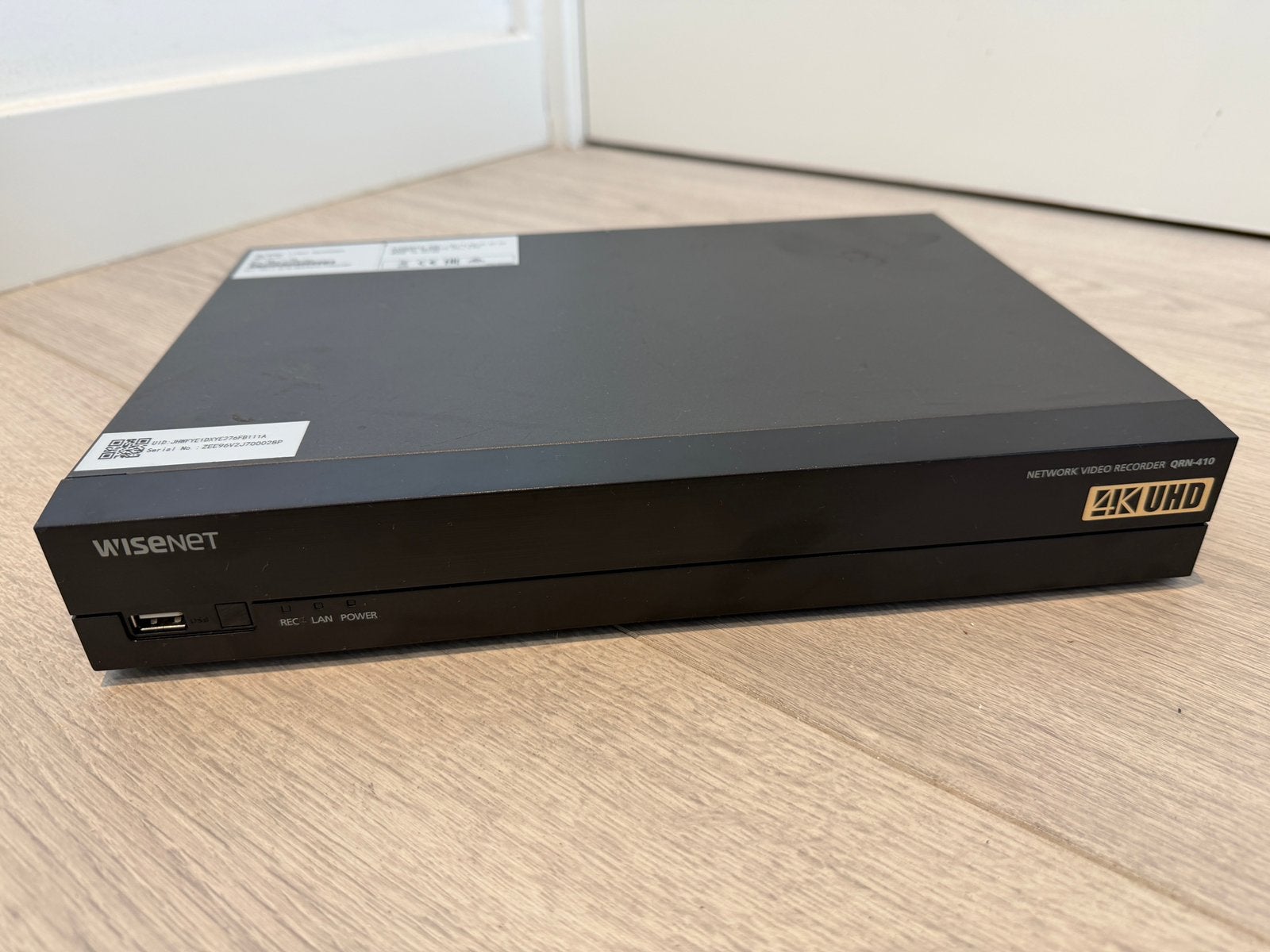 Wisenet QRN-410P 4K UHD Netwerk Video Recorder NVR, Ophalen of Verzenden, Gebruikt