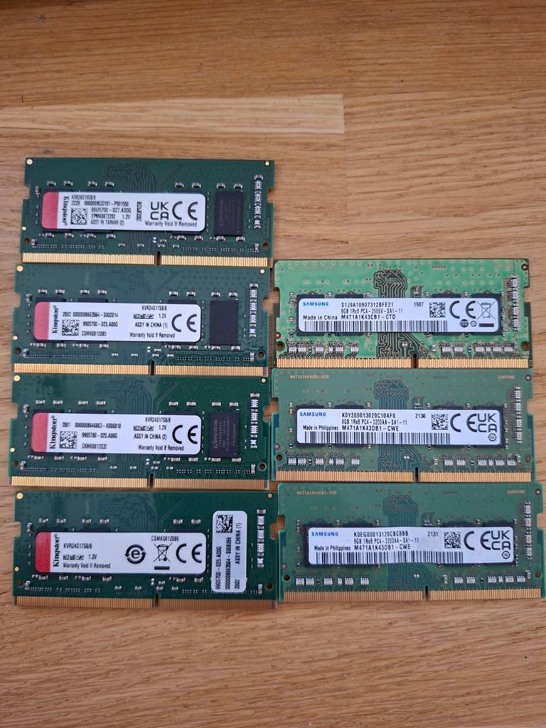 DDR4 RAM Geheugenmodules 8gb, Computers en Software, RAM geheugen, Gebruikt, DDR4, 8 GB, Ophalen of Verzenden