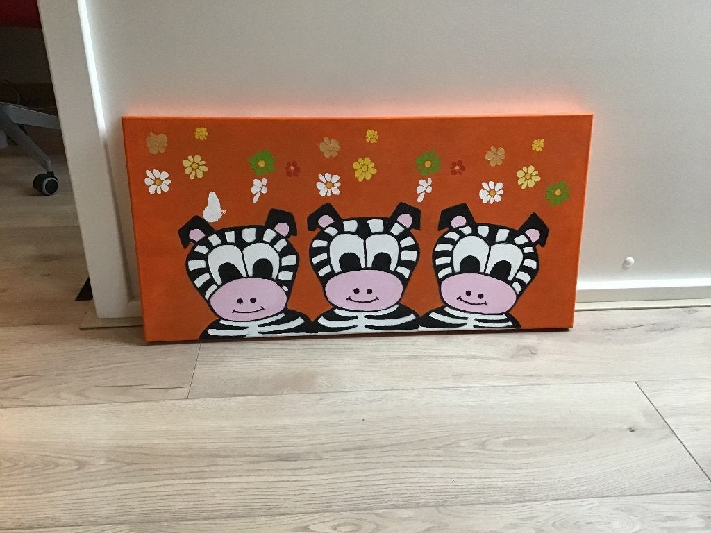Te koop schilderij, Huis en Inrichting, Woonaccessoires | Schilderijen, Tekeningen en Foto's, Ophalen, Gebruikt, Schilderij, 75 tot 100 cm
