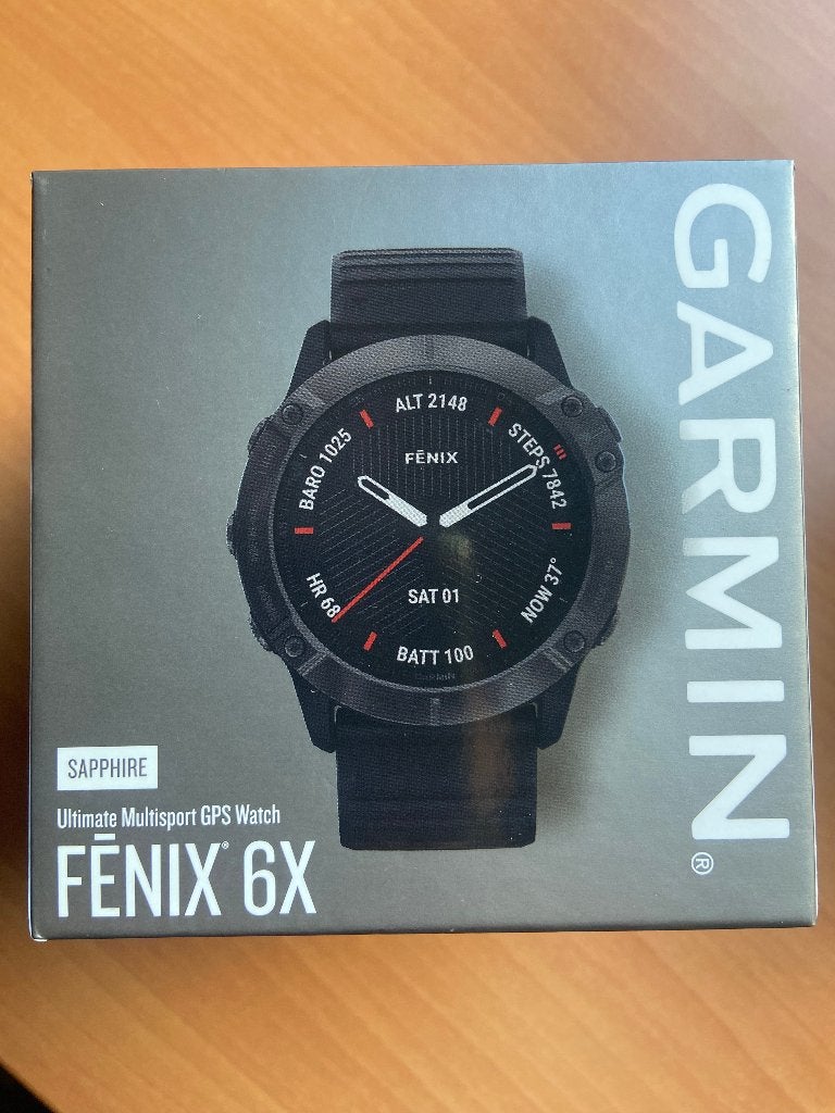Garmin Fenix 6x Sapphire 51mm, Gebruikt, Zwart, Ophalen of Verzenden, GPS