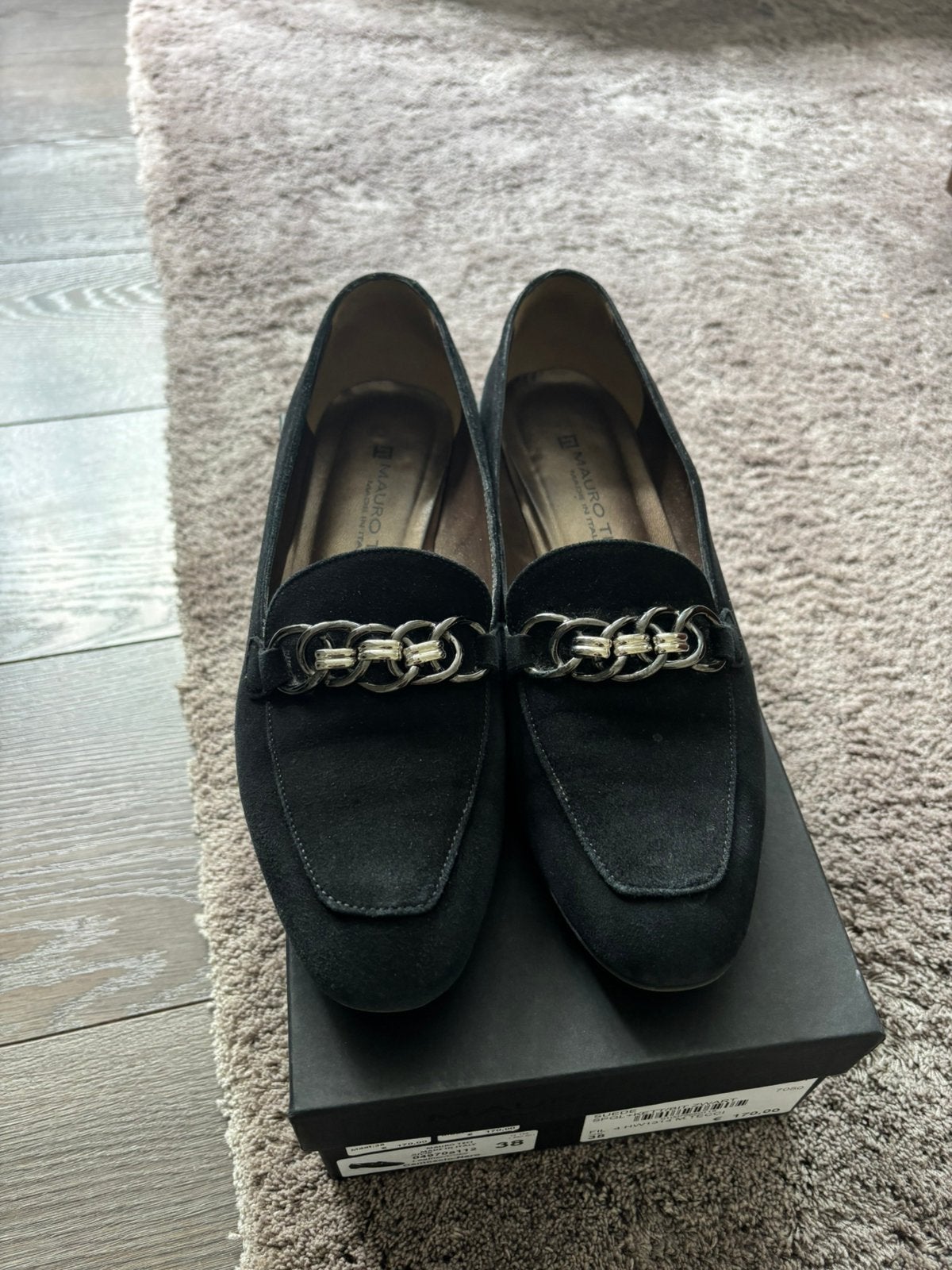 Loafer/ instapschoen Mauro Teci, Kleding | Dames, Ophalen of Verzenden, Zo goed als nieuw, Instappers, Zwart