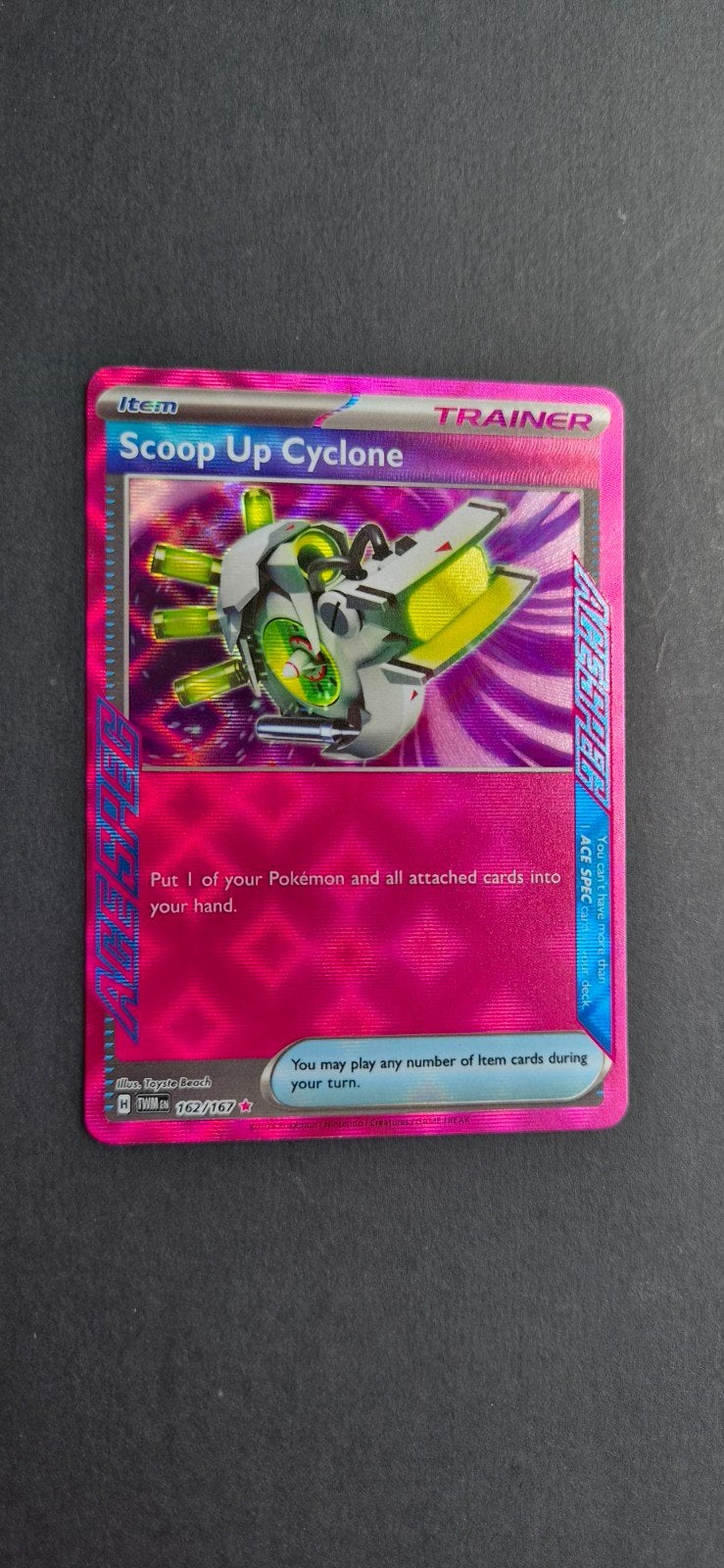 Scoop Up Cyclone (TWM 162) - Pokémon Kaart, Ophalen of Verzenden, Zo goed als nieuw, Losse kaart, Foil
