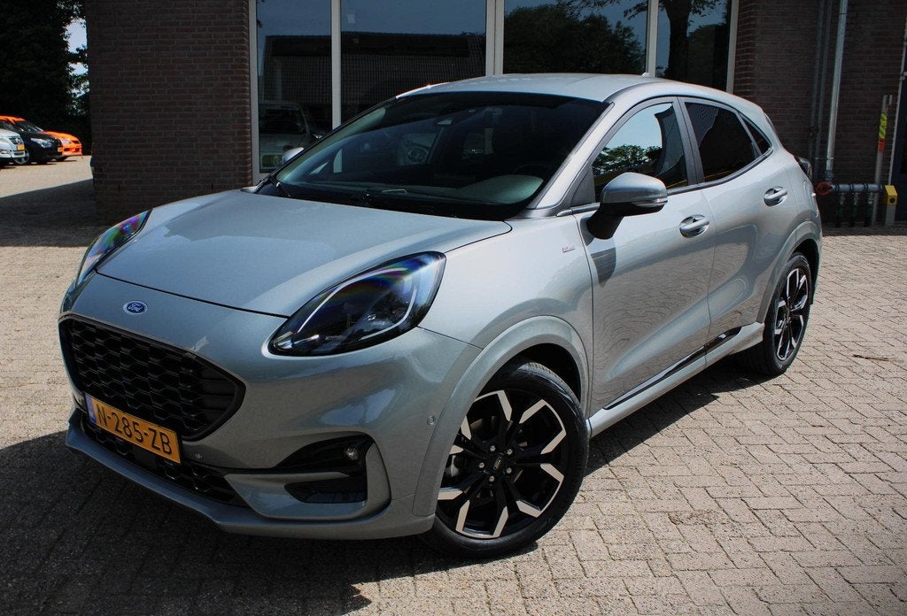 Ford Puma 1.0 Hybrid ST-Line X 1e Eig NL, Carplay, Achteruit, Auto's, Ford, 125 pk, Leder en Stof, Bedrijf, 3 cilinders