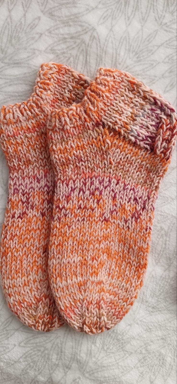 Handgebreide sokken van Drops Fabel en Nord wol, mt.39, Nieuw, Oranje, Ophalen of Verzenden, Maat 39 t/m 42